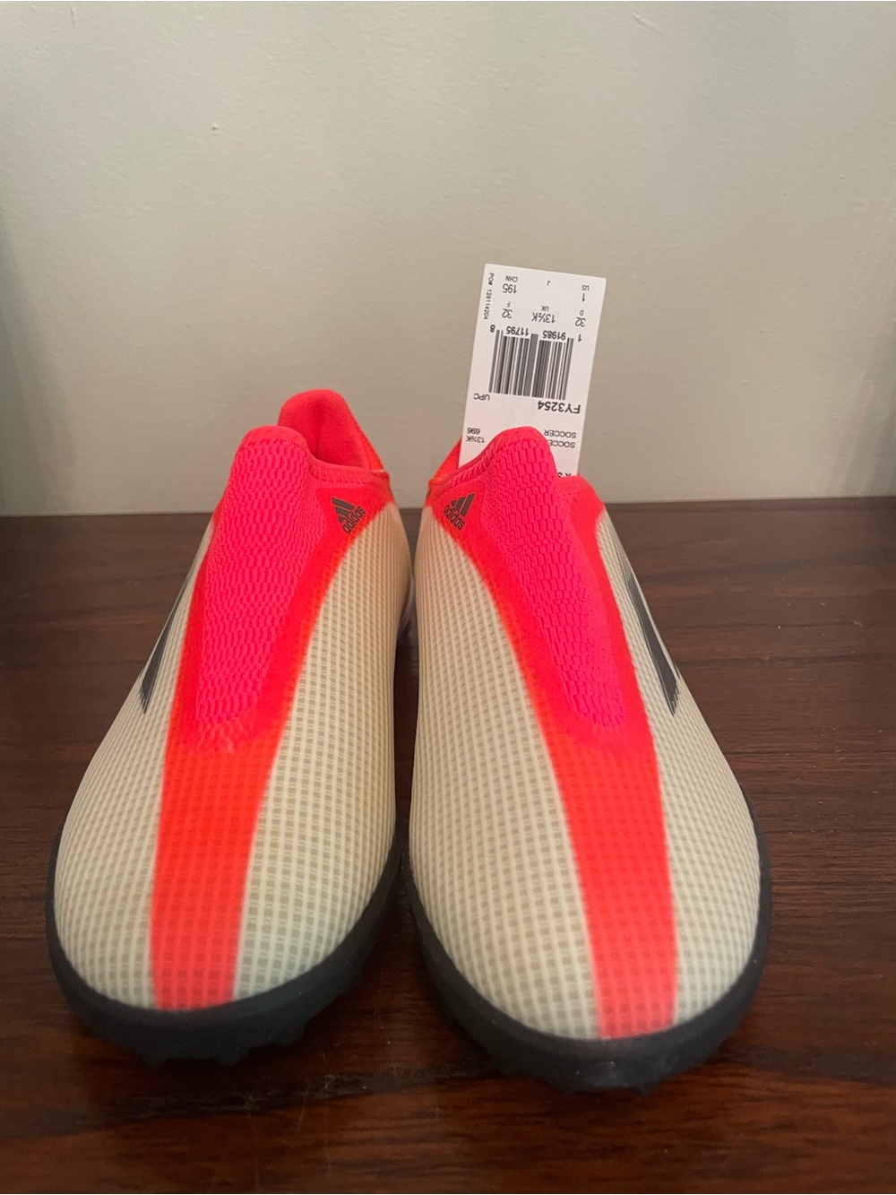 Adidas Beige & Neon Pink Slip-On Turf Soccer Shoes

Brand New in Box with tags!